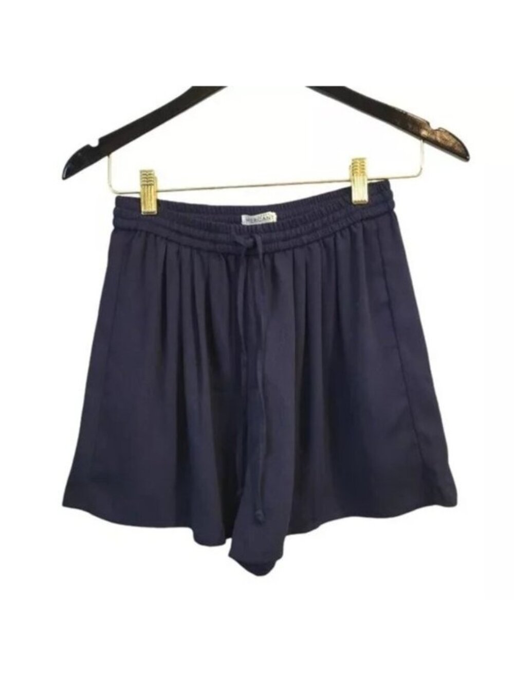 J. Crew Mercantle High Rise Elastic Waist Band Pull on Shorts Navy Blue